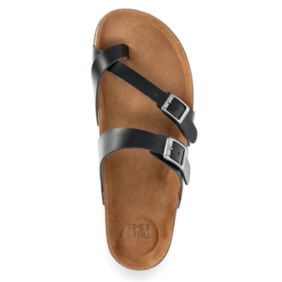 Time And Tru Women's Thong Sandals Size 10M Black - Picture 3 of 3